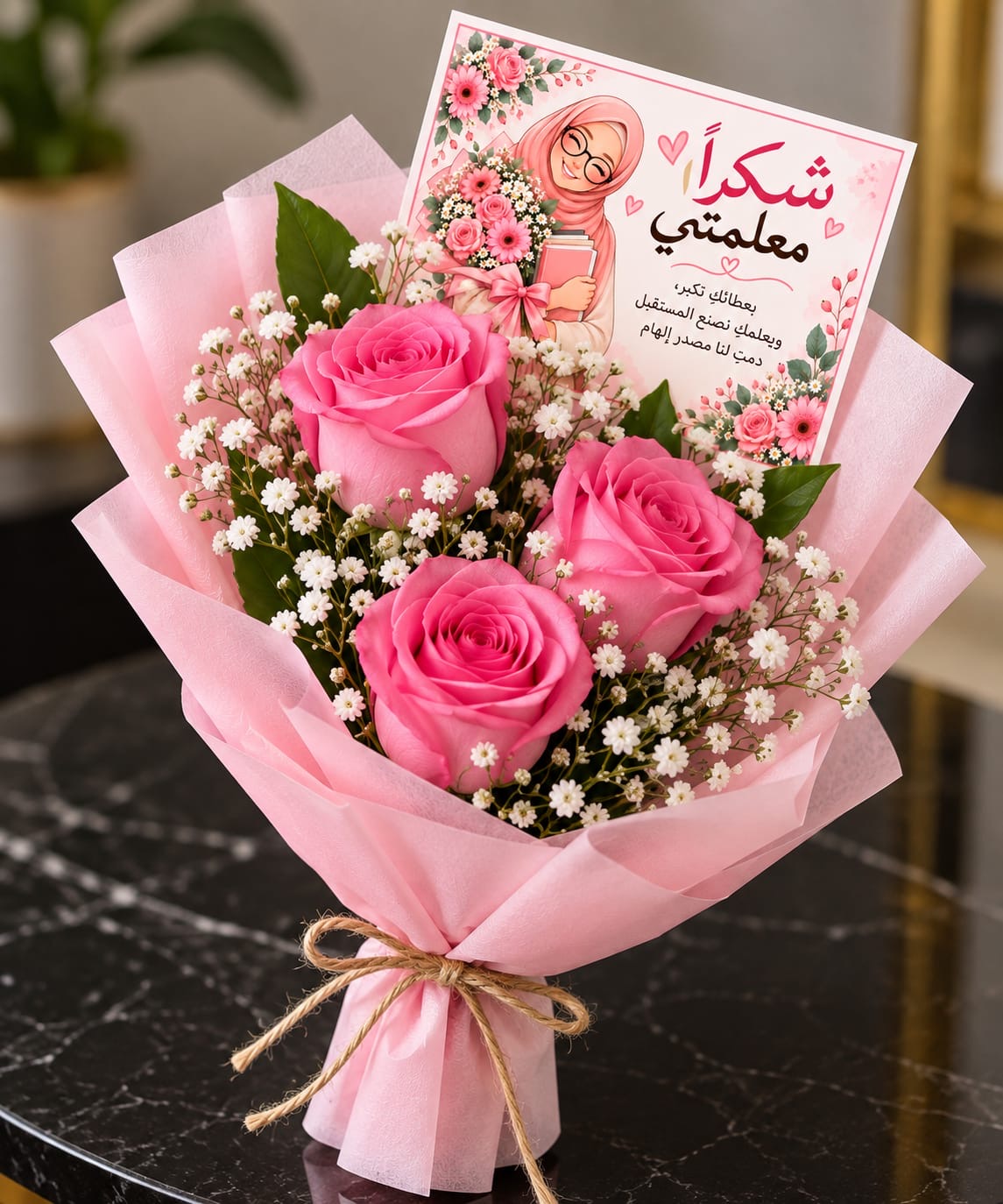 Greeting Card with Flowers