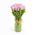 30 pcs Ward and Haneen tulip flower arrangement featuring vibrant, colorful tulips in a decorative display.