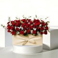 Crimson Elegance Box by Ward and Haneen with intricate design and rich crimson color, ideal for gifting or decorative storage.