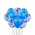 Blue Spark Celebration Helium Balloons – 10pcs Set