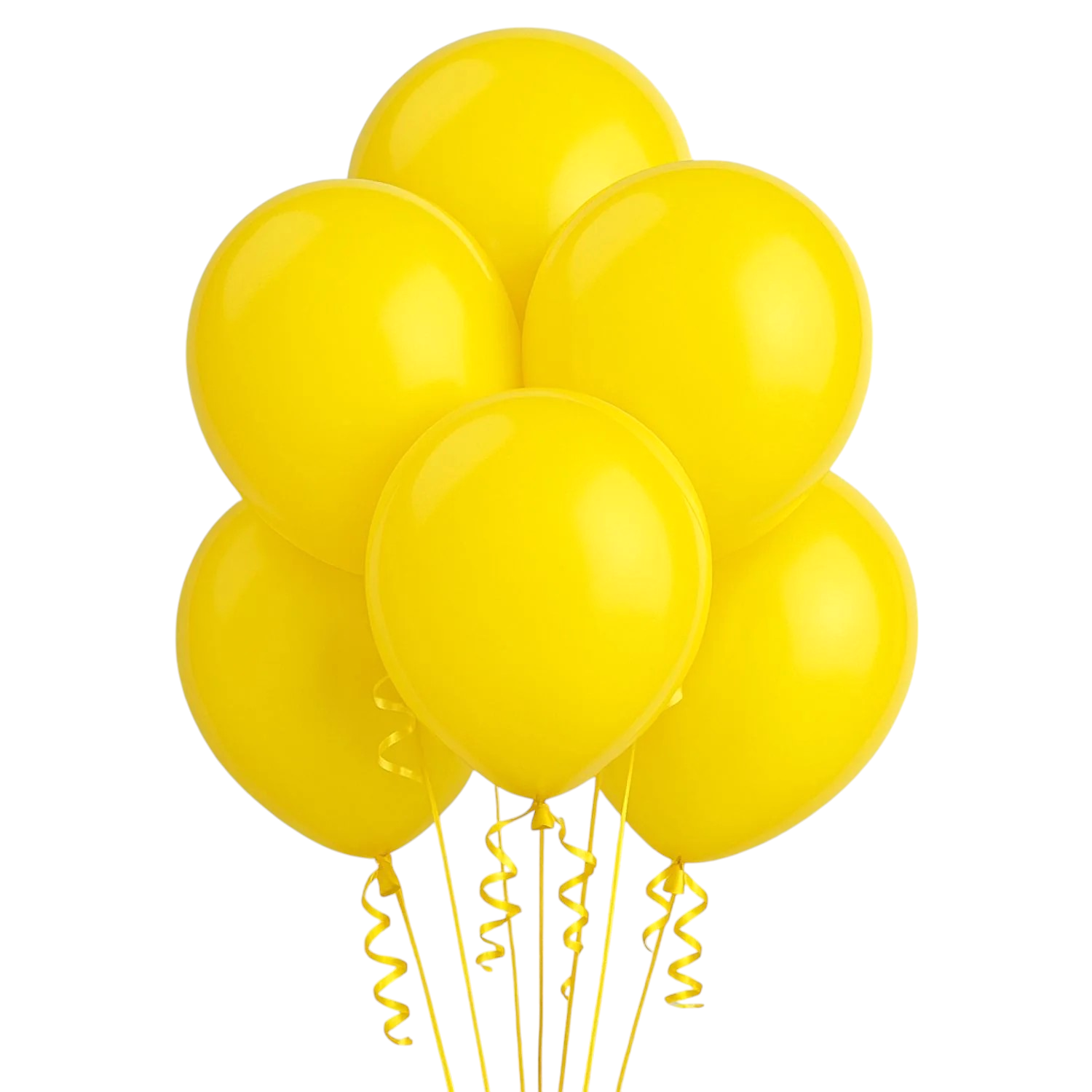 Yellow Helium Balloons – 6pcs