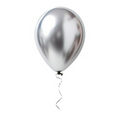 Silver Helium Balloon