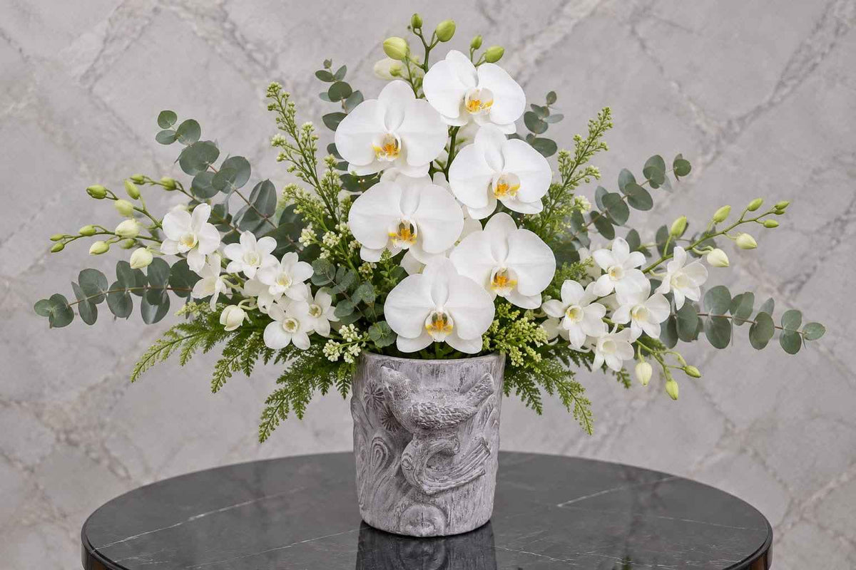 Orchid Bird Vase