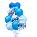 Blue Confetti Balloon Bouquet – 10 pcs | Baby Shower & Birthday Decor