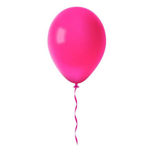Colorful helium balloon from Ward and Haneen, floating with a shiny surface and vibrant design.