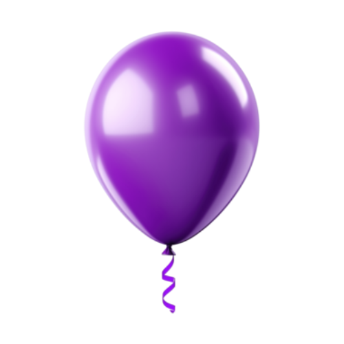 Colorful helium balloon from Ward and Haneen, floating with shiny surface and vibrant design, perfect for celebrations.
