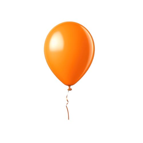 Orange Helium Balloon
