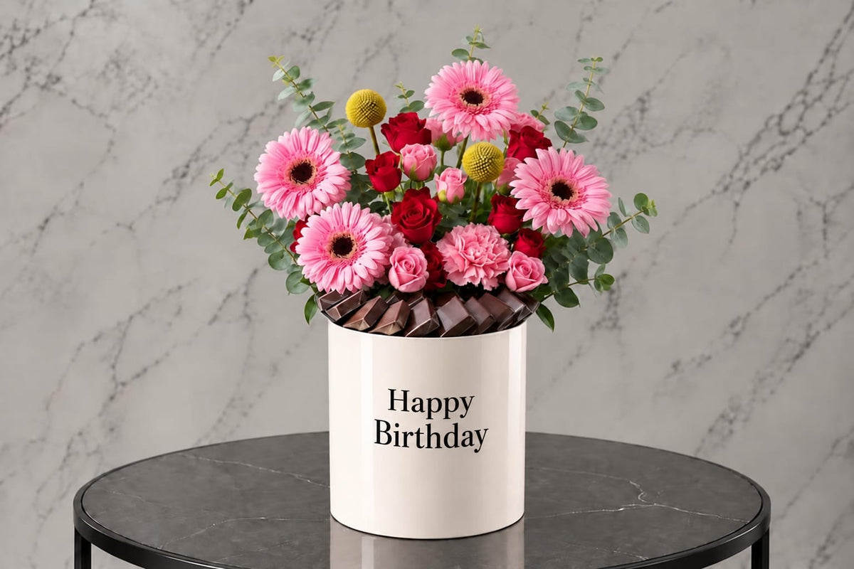 Birthday Blush Vase w28