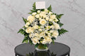 White Round Glass Floral Vase
