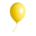 Yellow Helium Balloon