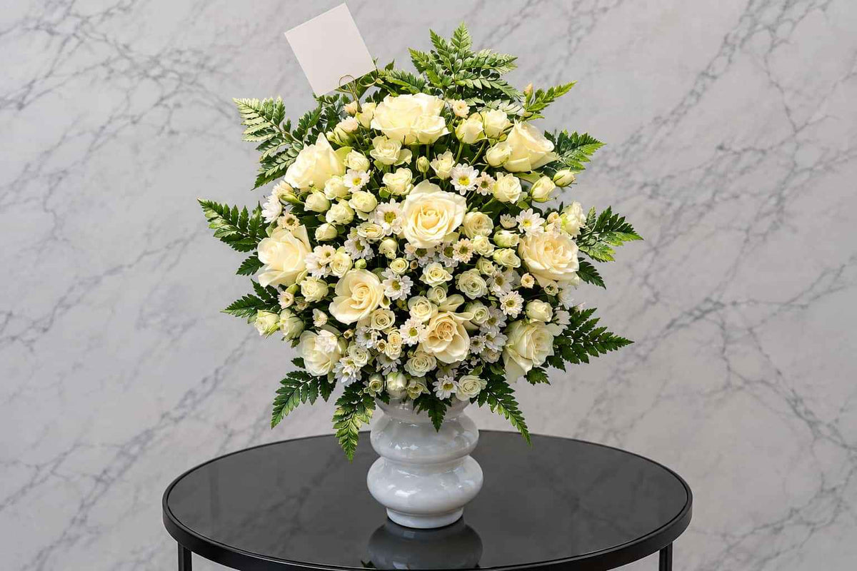 White Shine Floral Vase