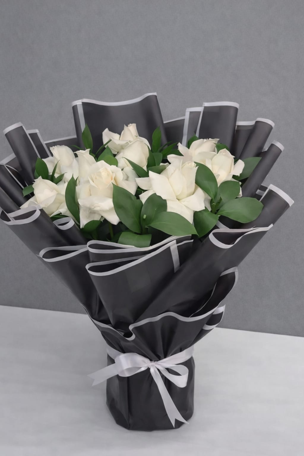 White Elegance Rose Bouquet
