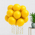 12 Yellow Helium Balloons