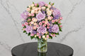 Purple Peach Floral Vase