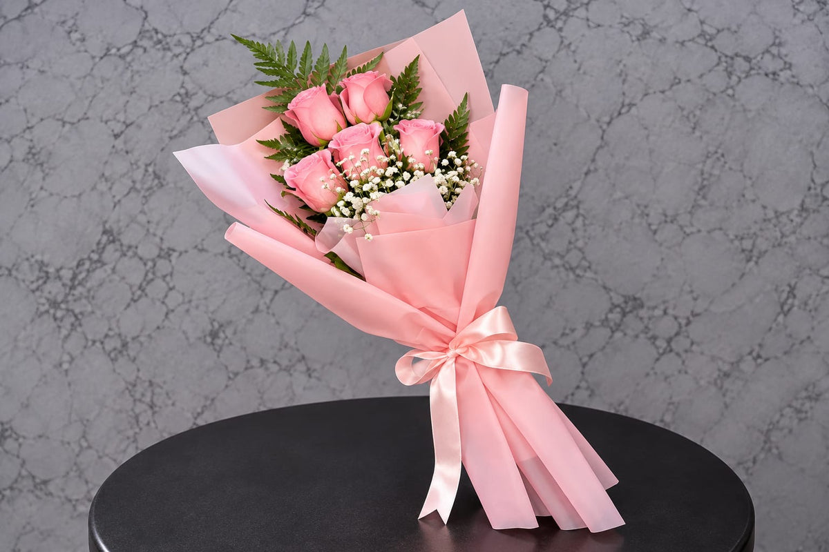 5‑Star Pink Roses Bouquet