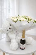 Pure Love White Rose Set by Ward and Haneen featuring fresh white roses arranged beautifully