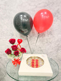 Mini Bouquet & Chocolate Box with Helium Balloons
