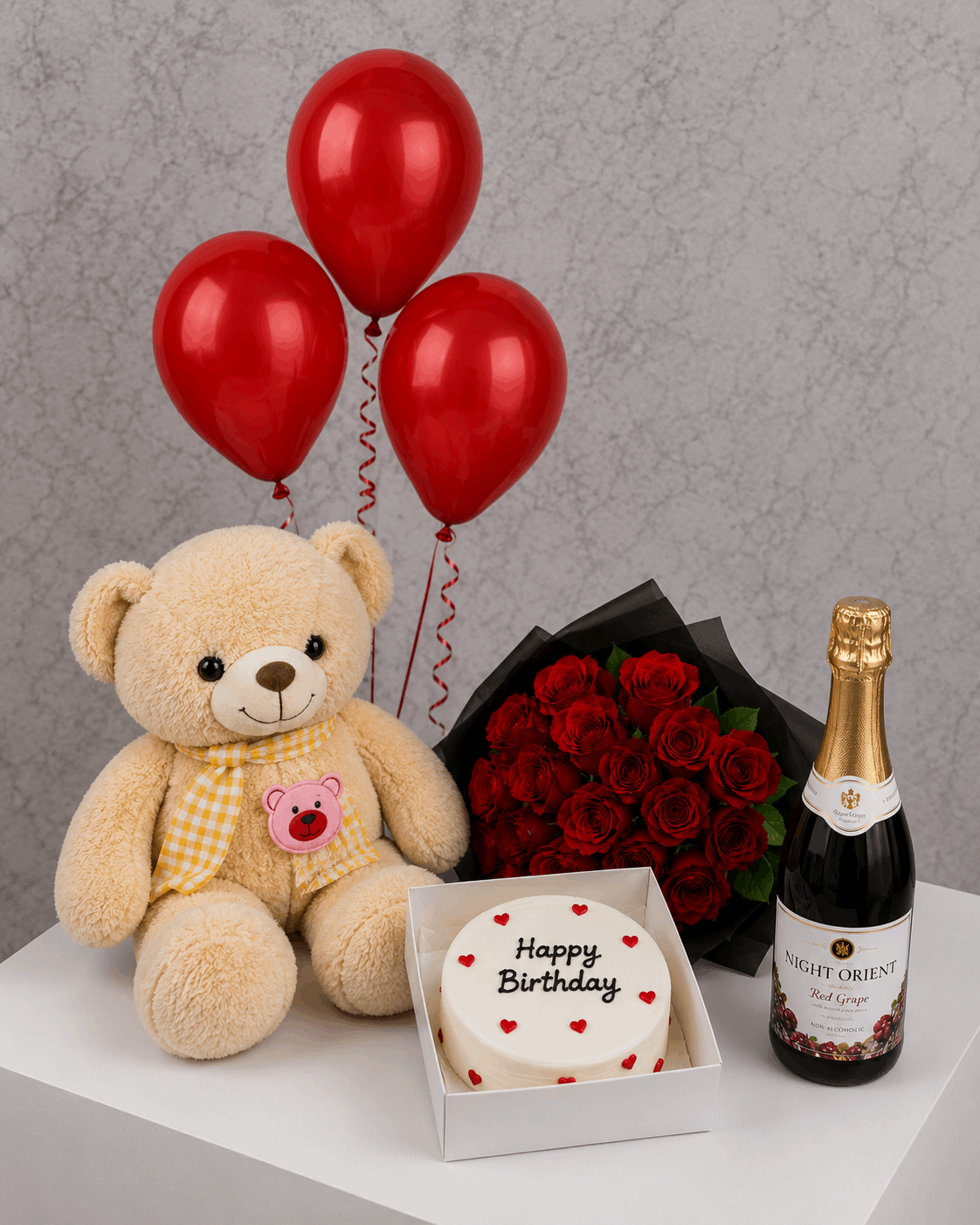 Birthday Celebration Gift Set - Ward and Haneen - Buy Flower in hawally, Kuwait