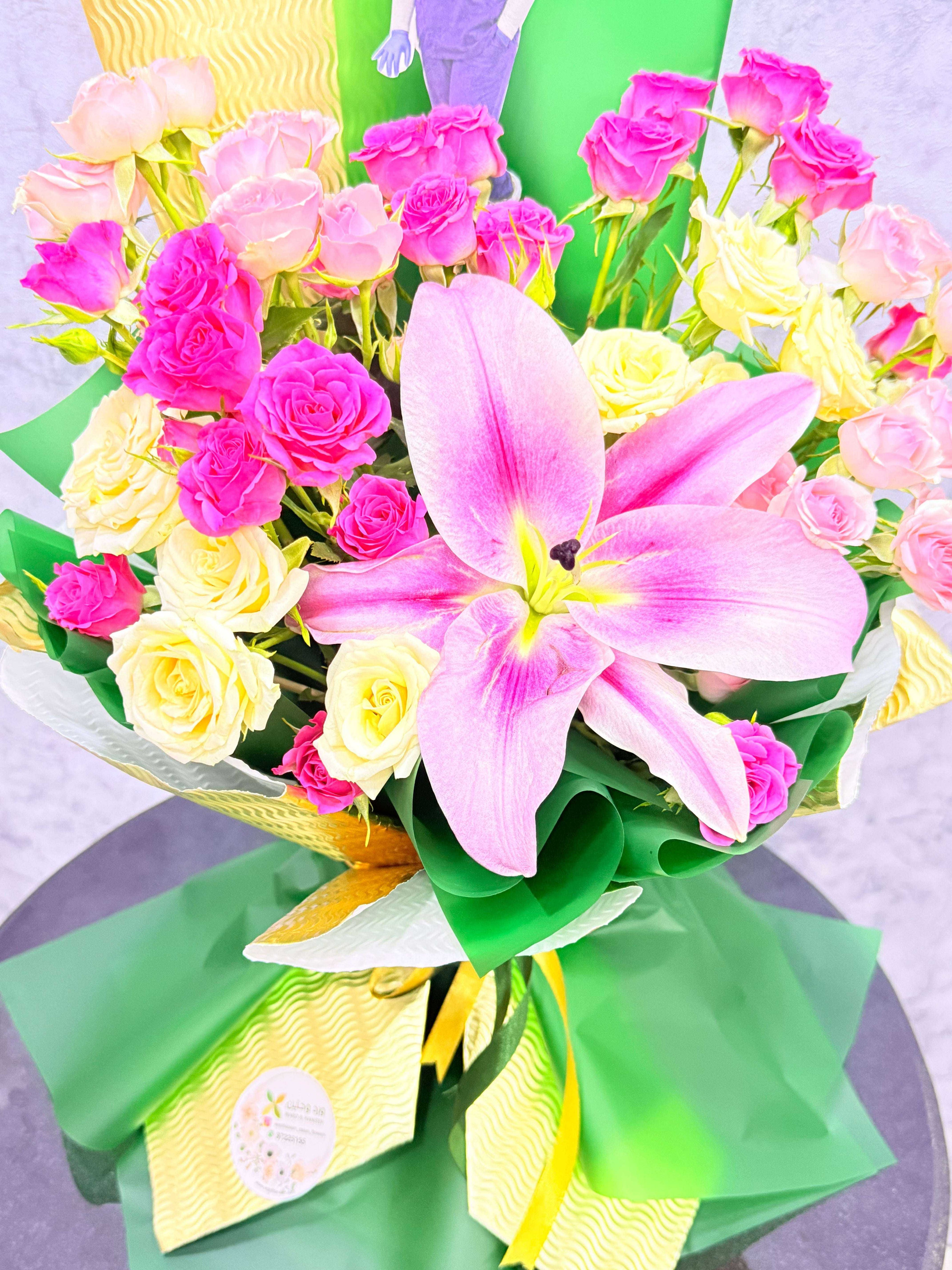 Blush Bridal Arrangement - Ward and Haneen - Buy Flower in hawally, Kuwait