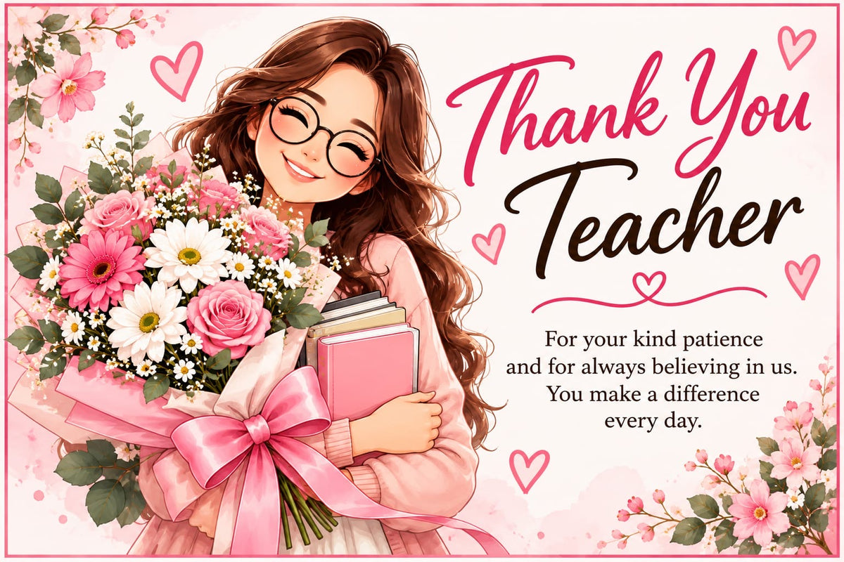 Thank you Teacher card