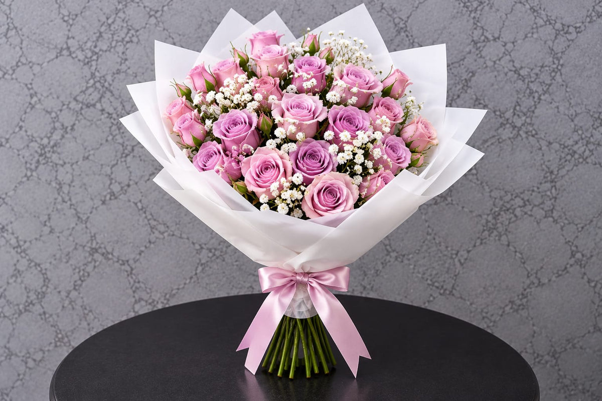 Purple Baby Roses Bouquet