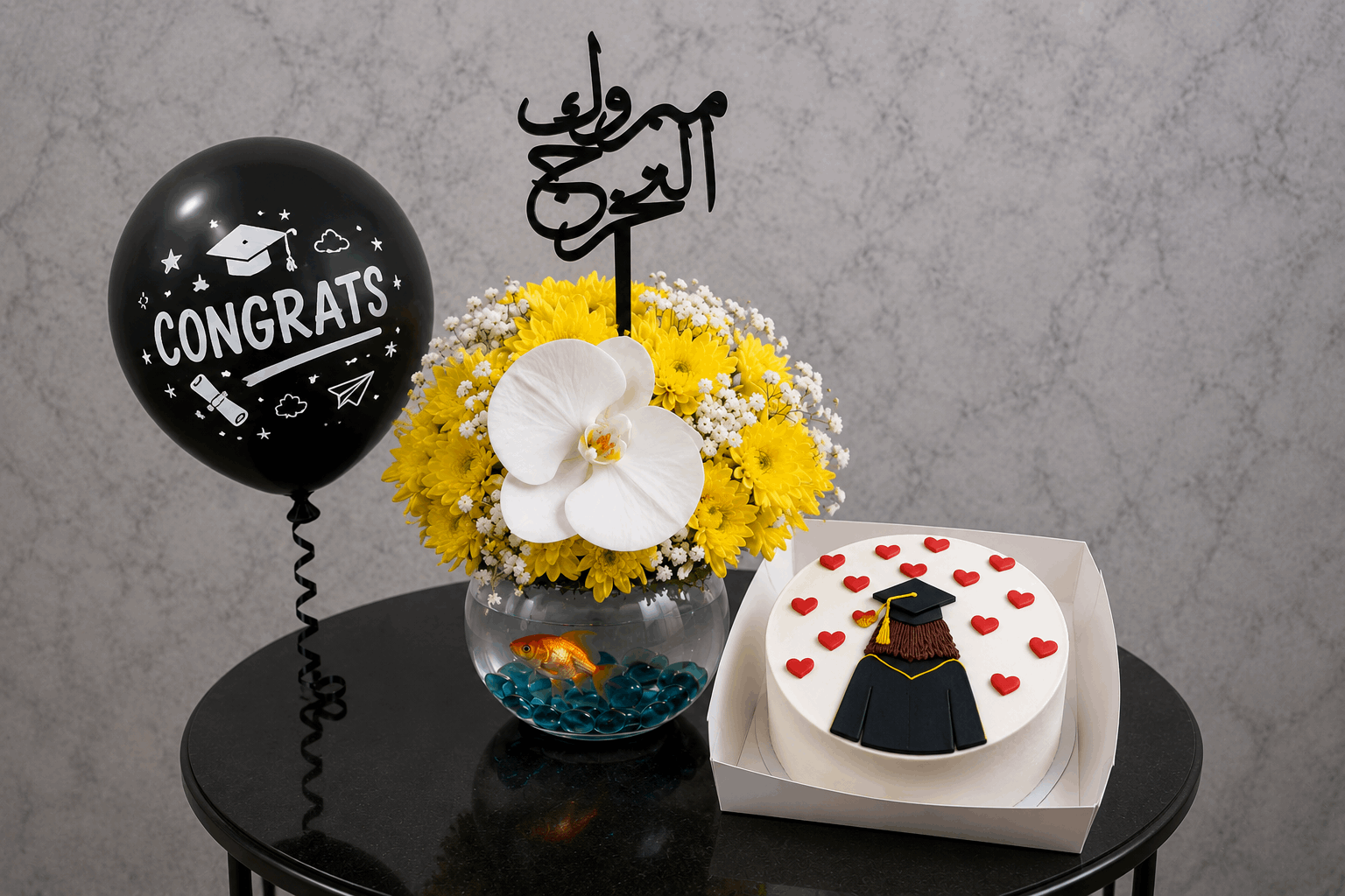Graduation Celebration Gift Set - Ward and Haneen - Buy Flower in hawally, Kuwait