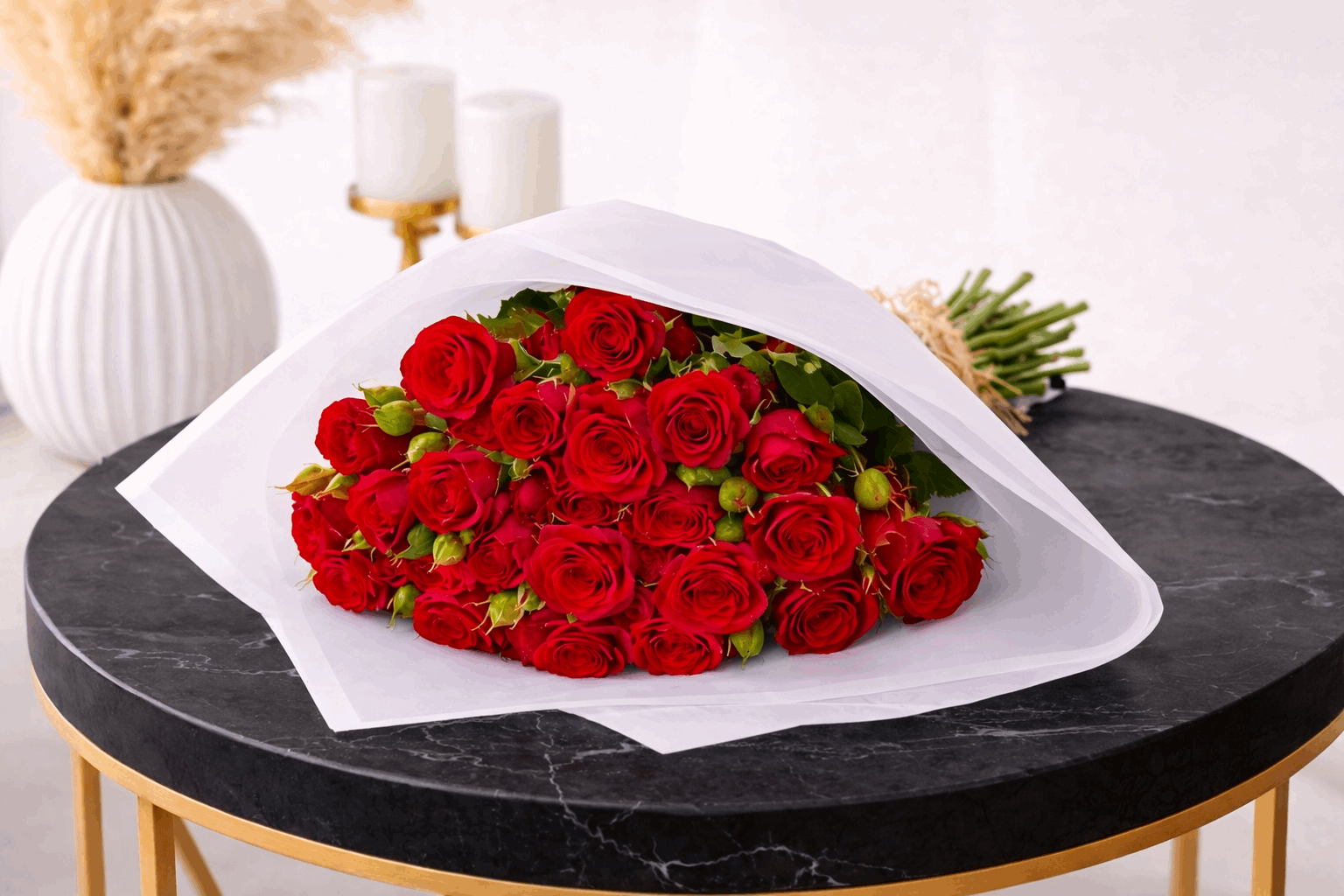 Romantic Red Rose Bouquet - Ward and Haneen - Buy Flower in hawally, Kuwait