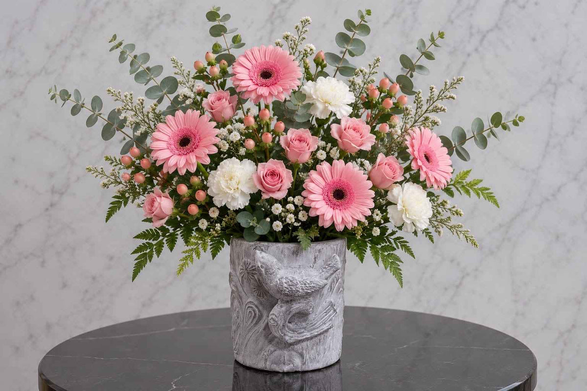 Bird Floral Vase