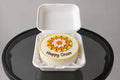 Pookalam bent cake