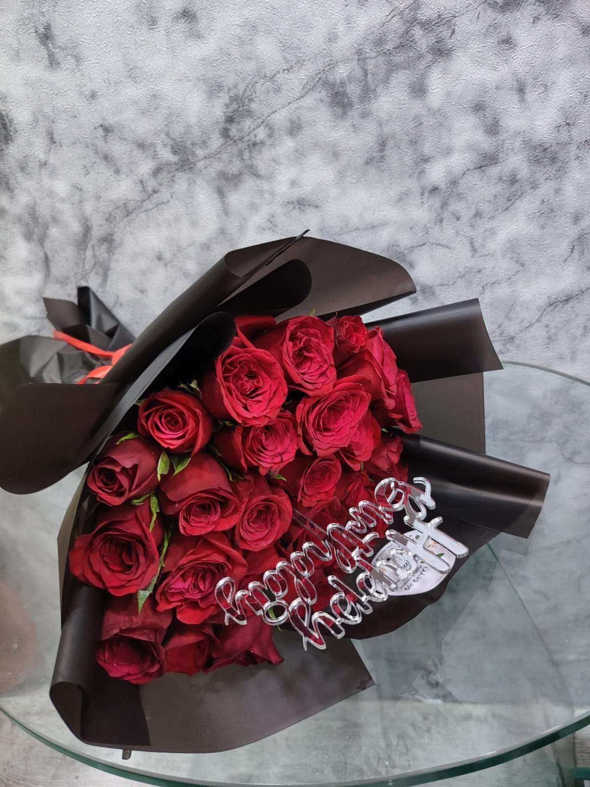 Midnight Romance Birthday Bouquet – Red Roses - Ward and Haneen - Buy Flower in hawally, Kuwait