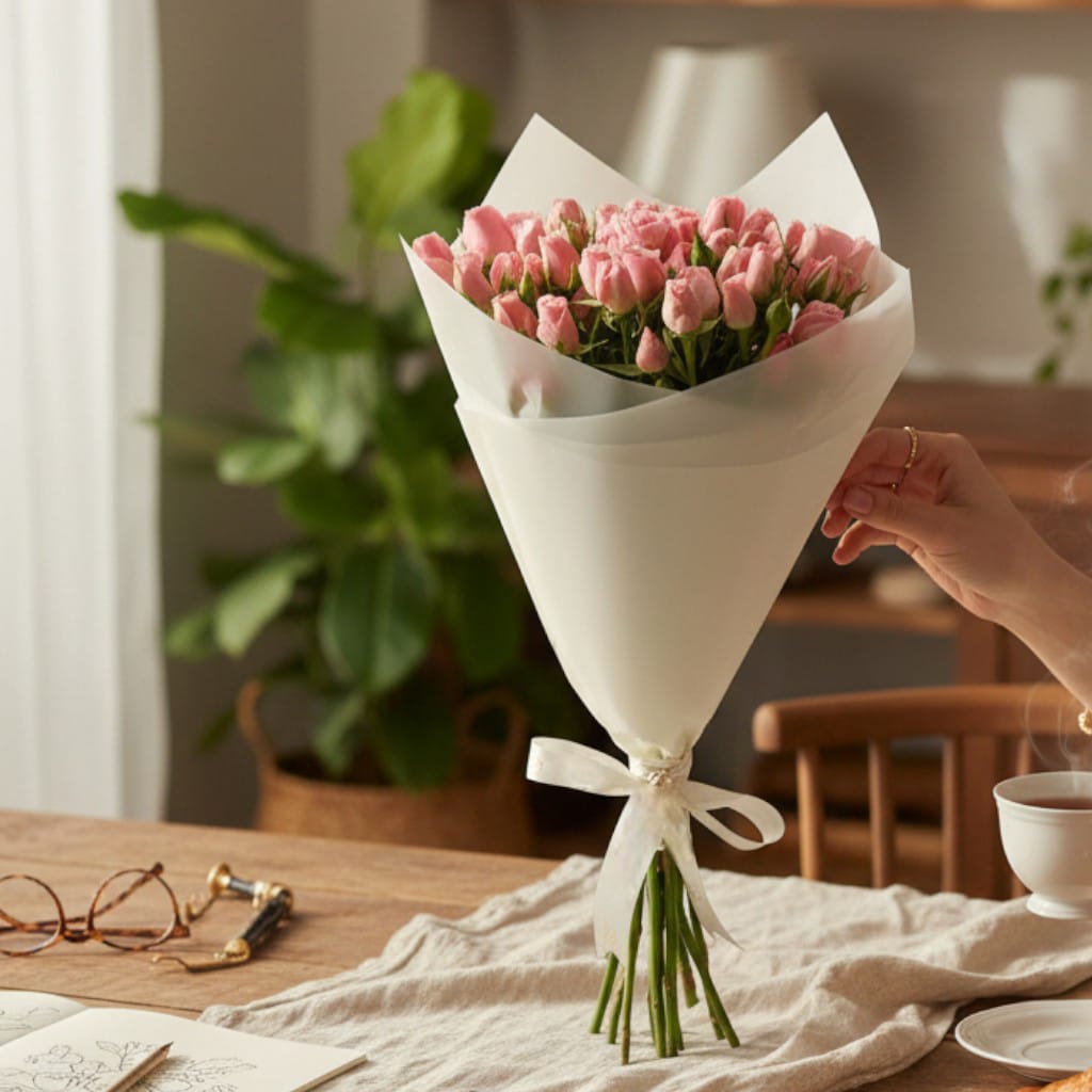 Blush pink 13 Stems baby Roses bouquet