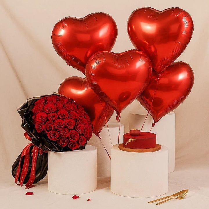 50 red rose Scarlet Love Surprise Set