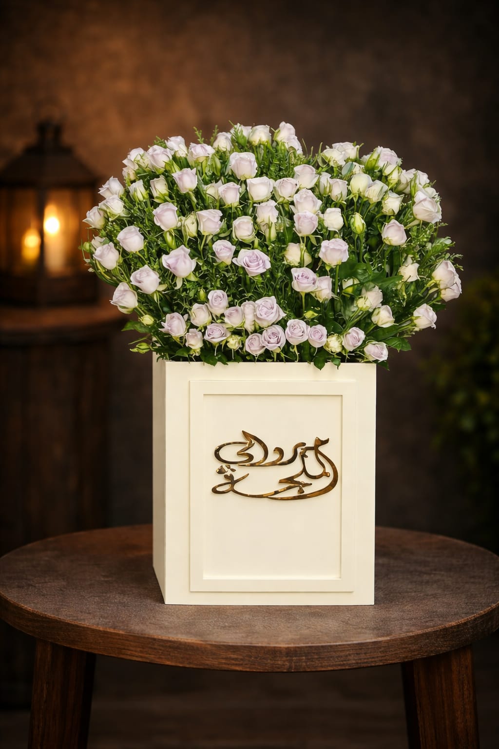 🤍 Luxury White Rose Floral Box