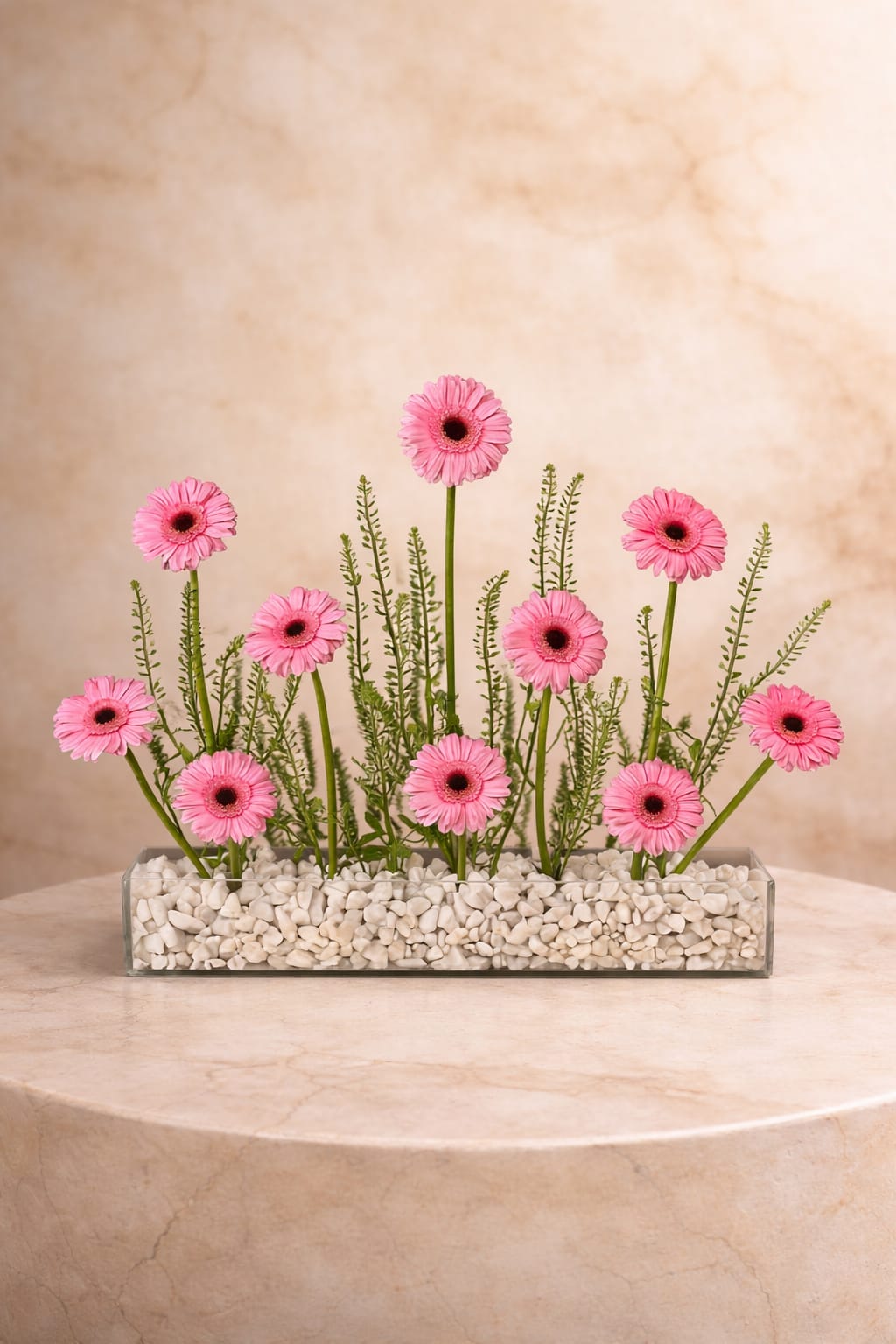 Pink Gerbera Table Arrangement