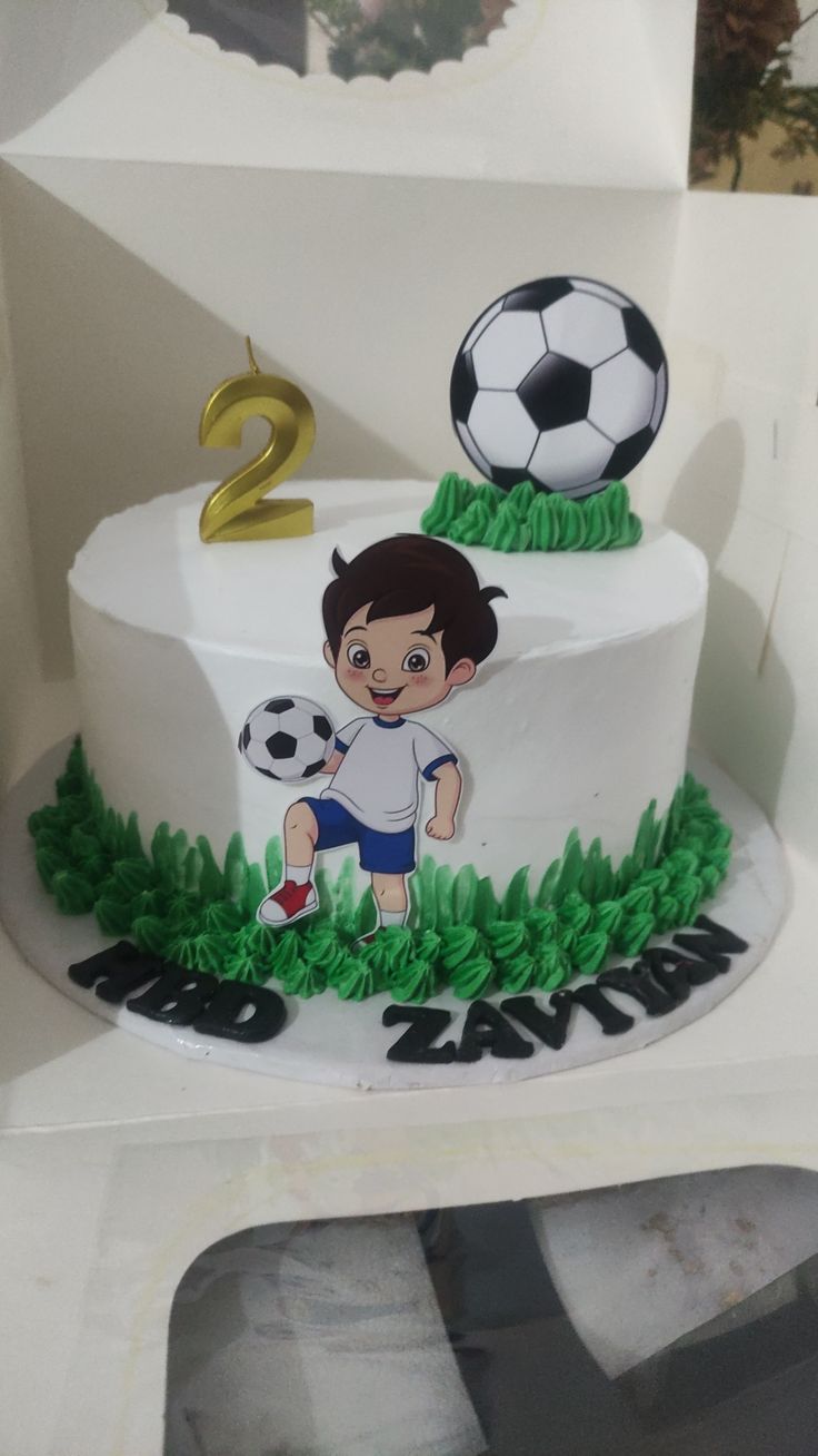 Little Kicker Soccer Birthday Cake – 7 inch / 9 inch