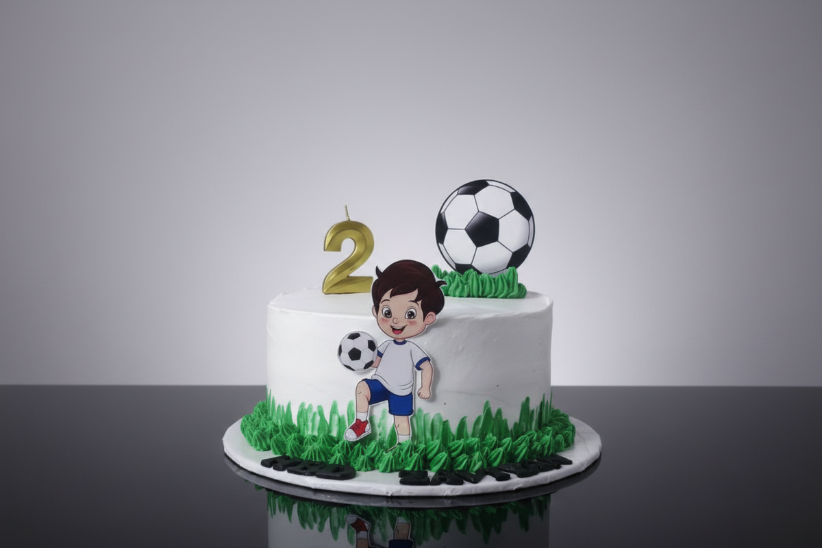 Little Kicker Soccer Birthday Cake – 7 inch / 9 inch