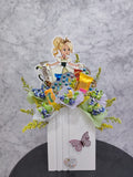 Princess and butterfly-themed gift box by Ward and Haneen, featuring colorful decorative elements and a charming presentation.