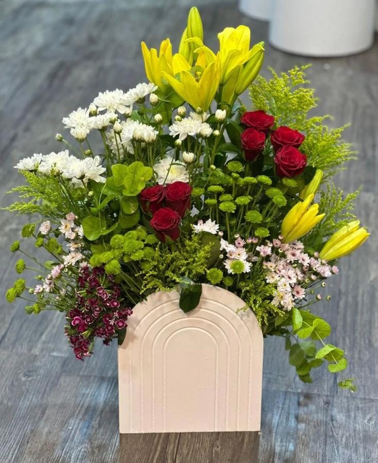 Crimson & Gold Garden Sculpture