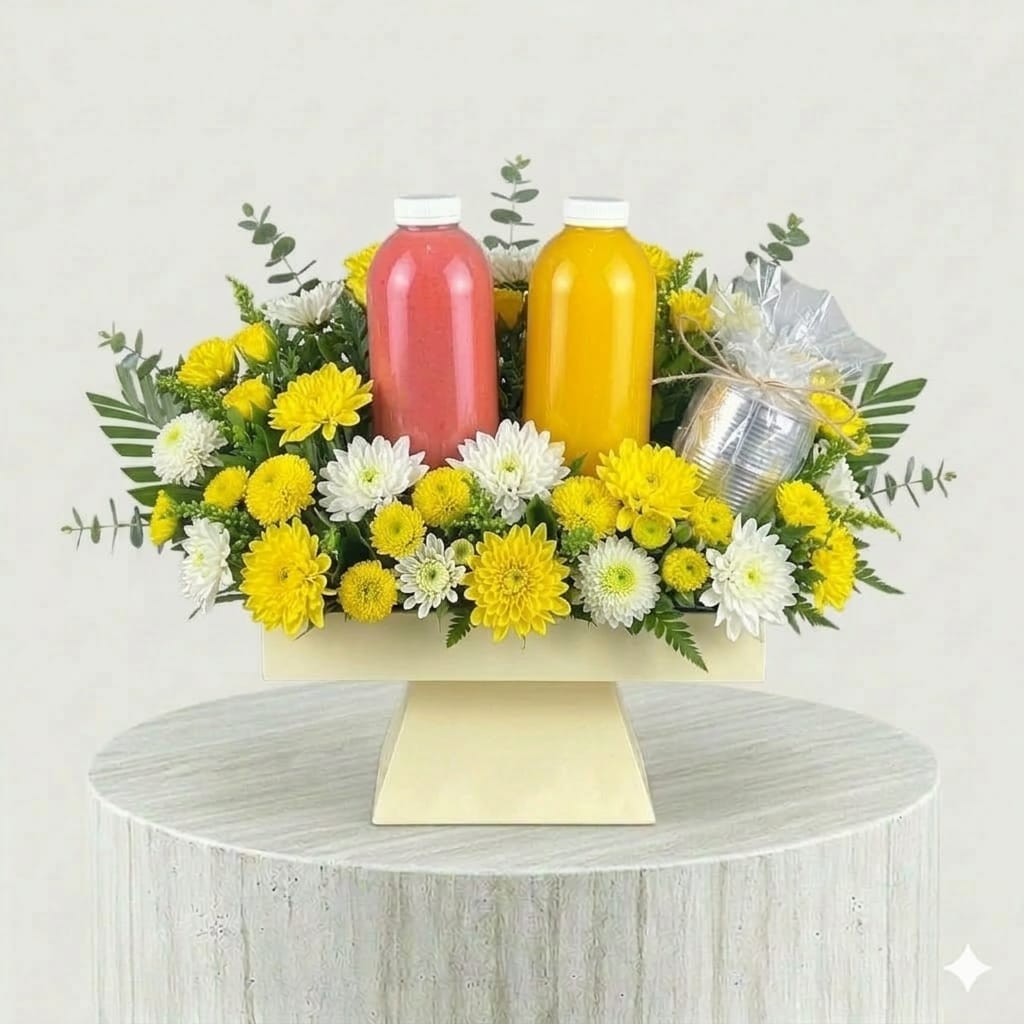 The Sunshine Chrysanthemum Refreshment Tray
