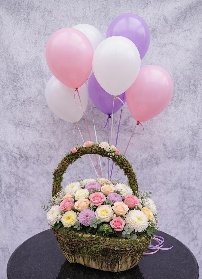 Pastel Garden" Celebration Basket