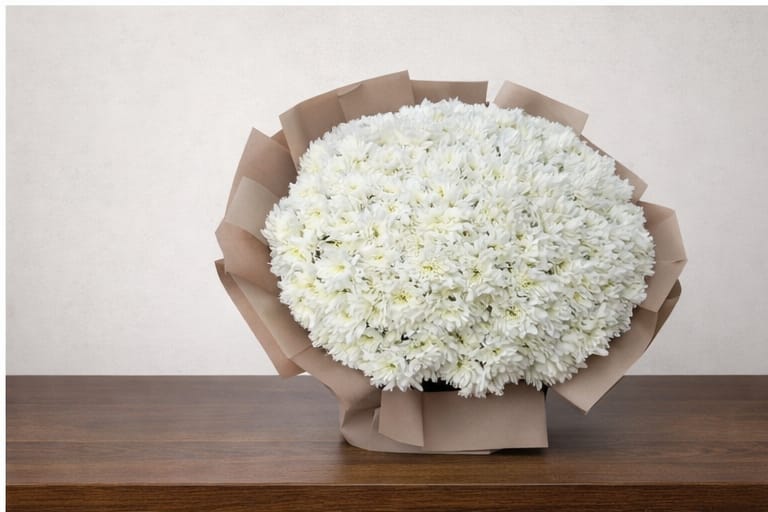 The "White Cloud" Chrysanthemum Bouquet