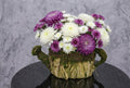 Purple and White Chrysanthemum Teapot