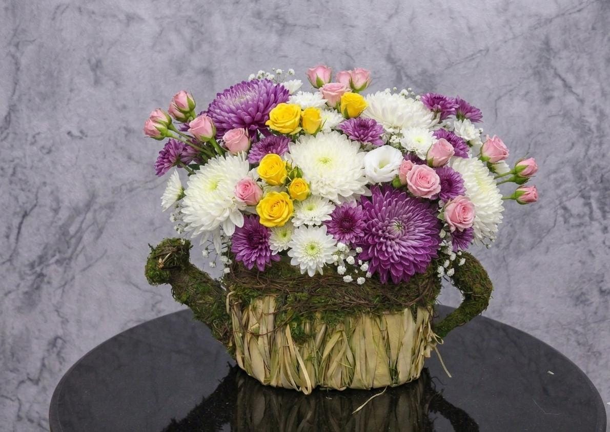 The Multi-Colored Blooming Teapot