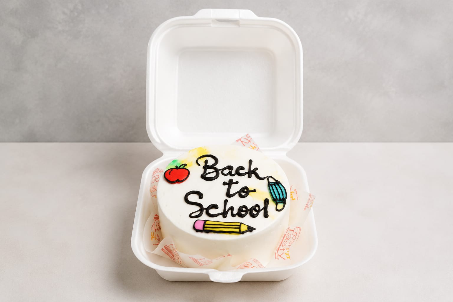 Back to school bento cake