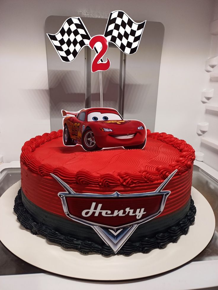 next Lightning McQueen Racing Birthday Cake – 7 inch / 9 inch