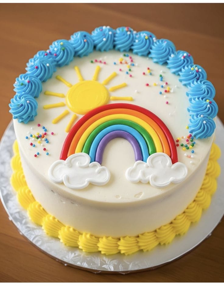 Sunshine Rainbow Birthday Cake – 7 inch / 9 inch