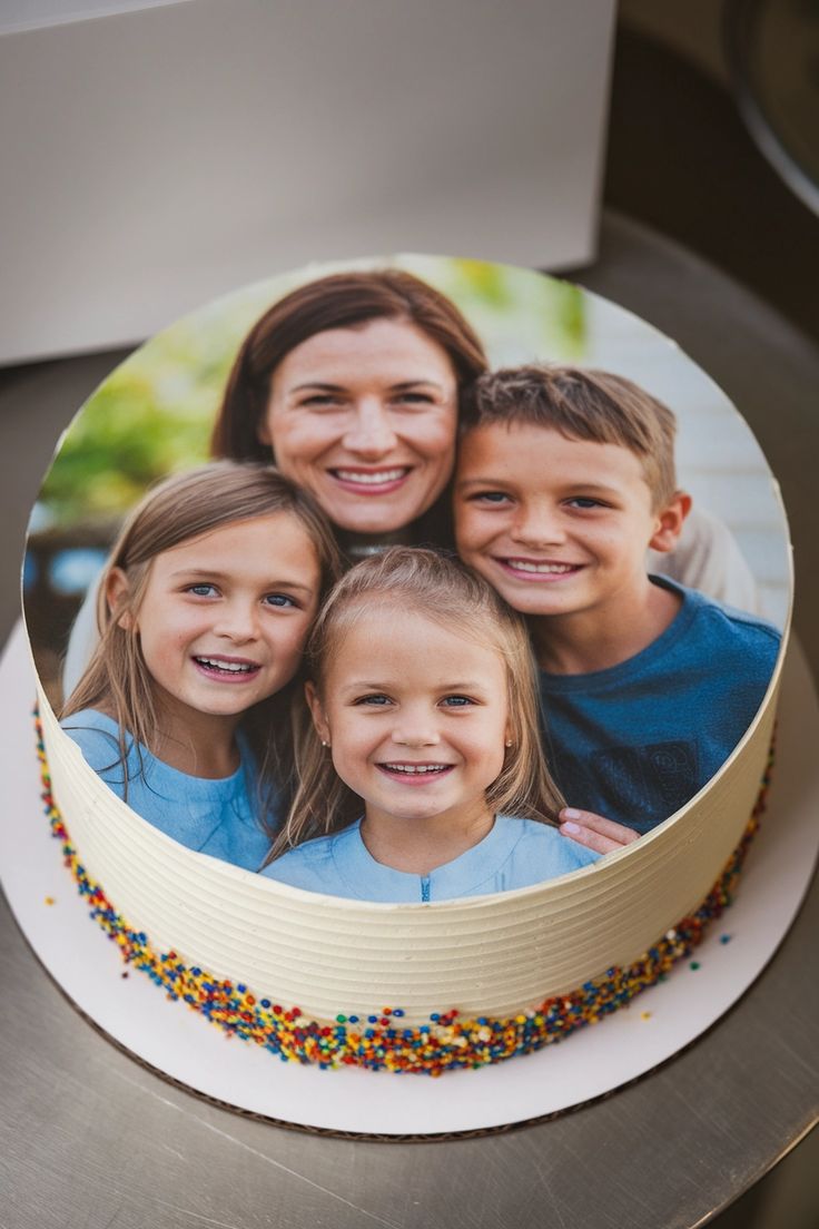 Personalized Edible Photo Celebration Cake – 7 inch / 9 inch