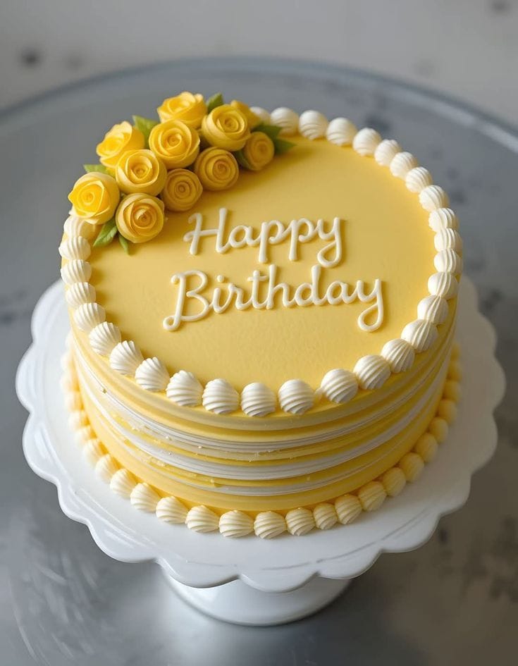 Golden Sunshine Rosette Cake – 7 inch / 9 inch