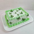 Emerald Meadow Butterfly Sheet Cake – 9 inch