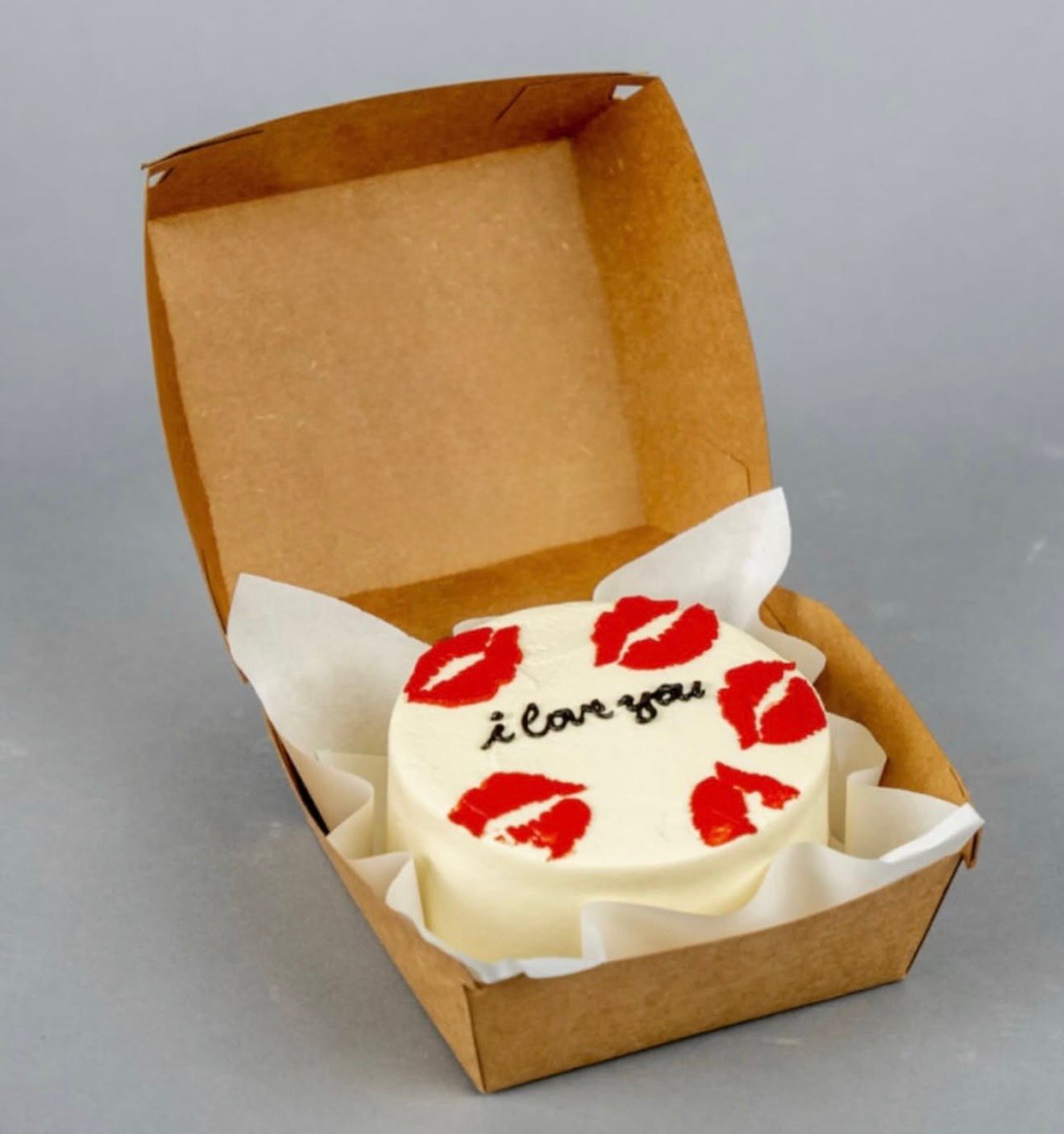 "Sealed with a Kiss" I Love You Mini Bento Cake